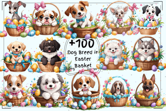 100 Dog Breed Easter Basket Clipart: A Designer's Guide