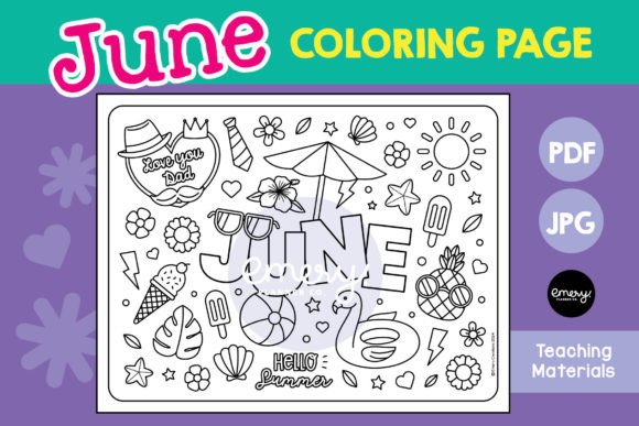 A Fun and Happy Start: The June Coloring Page for Your Projects