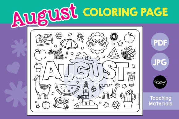 August Coloring Page: A Fresh Start for Your Classroom