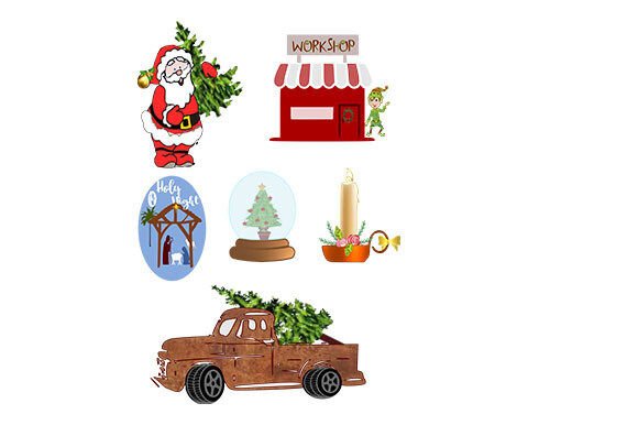 Christmas Clipart Set 1: Essential Festive Graphics for Your Projects