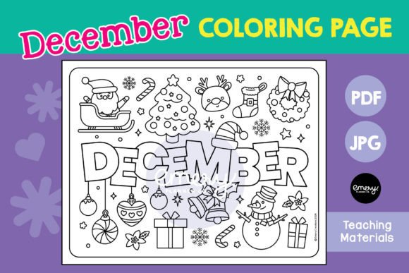 December Coloring Page: A Practical Asset for Seasonal Engagement