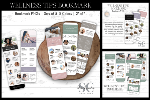 Elevate Your Brand with Wellness Tips Bookmarks