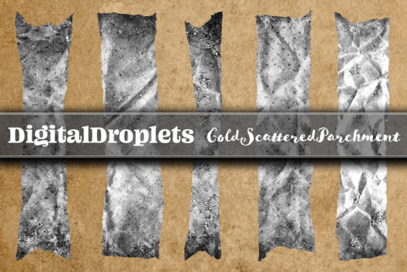 Gold Scattered 3: 20 FREE Washi Tapes for Digital Projects