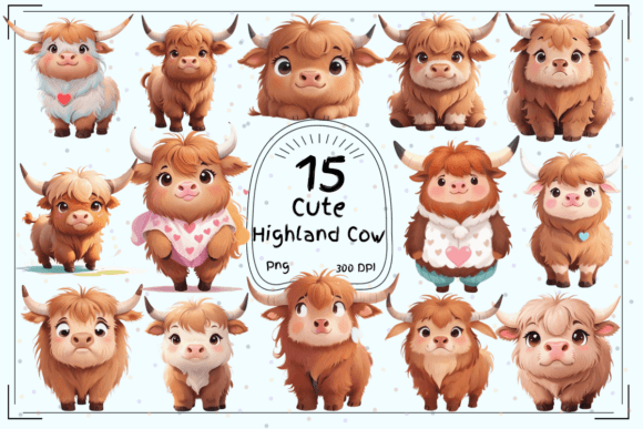 Kawaii Highland Cuties: A Designer's Guide to Adorable Clipart