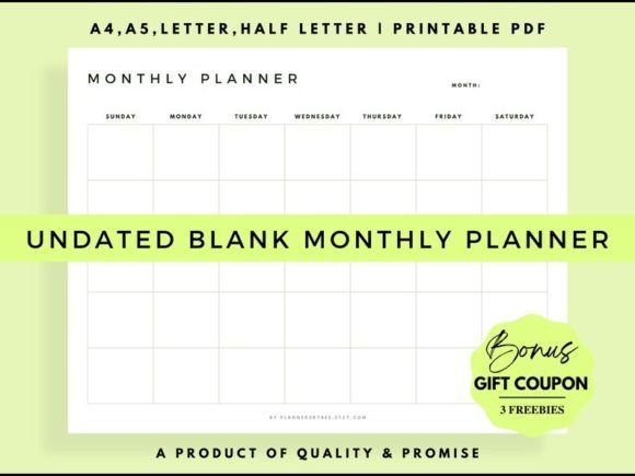Monthly Calendar Template Printable Land: A Design Tool for Clarity