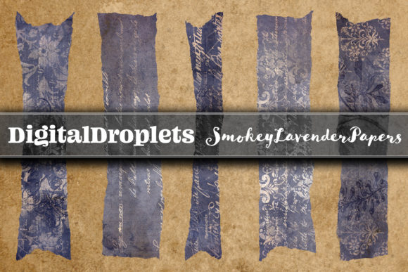 Smoky Lavender Washi Tape: 180 Digital Textures for Your Projects