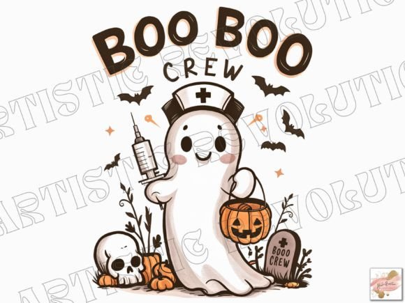 Spooky-Sweet Design with Cute Halloween Ghost PNG