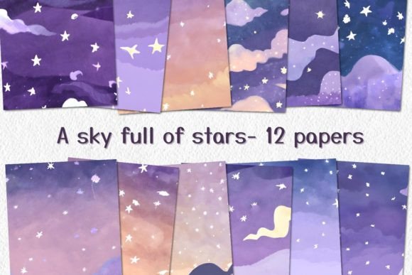 Stars Papers, Night Sky Background: A Celestial Collection