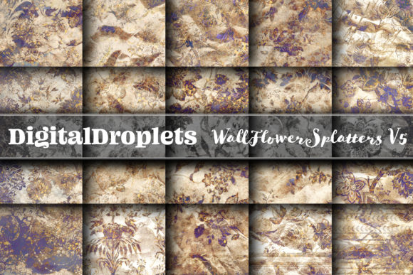 WallFlower Splatters Vol. 5: Gothic & Vintage Textured Papers
