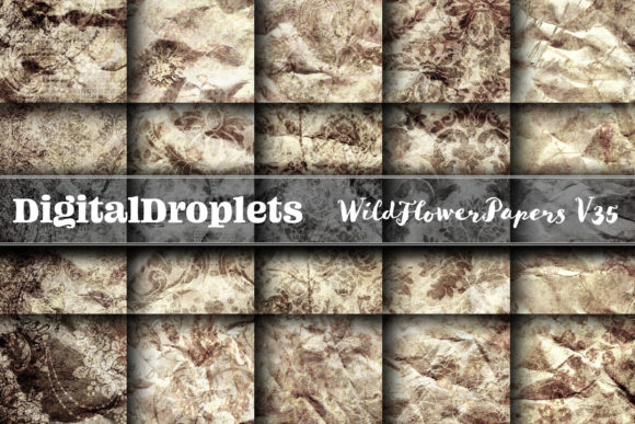 Wild Flowers Papers Vol. 35: A Textured Collection for Gothic & Vintage Projects