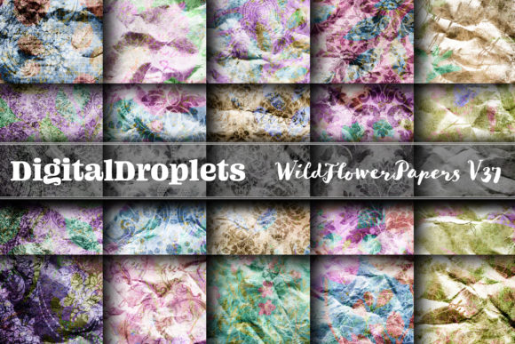 Wild Flowers Papers Vol. 37: Crinkle Texture & Glitter Accents